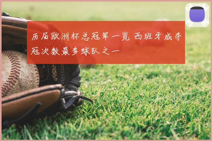 历届欧洲杯总冠军一览 西班牙成夺冠次数最多球队之一